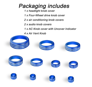 Cache-bouton de ventilation de climatisation en alliage d'aluminium 2021-24 pour Bronco Sport, commande de climatisation, phare, contrôle du volume, anneau de réglage du son - Product Image 4