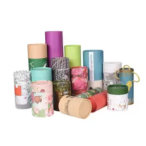 Vente en gros de tubes en papier pour le thé, boîte à cylindre recyclée pour tubes d'emballage en kraft de café de qualité alimentaire