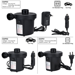 POYRACING ปั๊มลมไฟฟ้า DC12V AC240V เครื่องสูบลมแบบเสียบปลั๊กในบ้านสำหรับที่นอนเป่าลมเรือสระว่ายน้ำ - Product Image 2