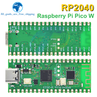 Placa RP2040 Raspberry Pi Pico W con WiFi 2.4G, Microcomputadoras ARM de Doble Núcleo y 264KB, Procesador Cortex-M0 de Alto Rendimiento