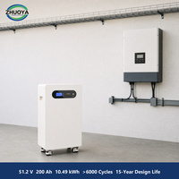 Batterie au lithium 51,2 V 200 Ah 10,49 kWh pour stockage d'énergie à cycle profond avec ports RS485, RS232, CAN, WiFi et Bluetooth