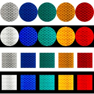 Feuille réfléchissante micro-prismatique en forme <span class=keywords><strong>de</strong></span> cube diamant, film réflecteur auto-adhésif imperméable pour les panneaux routiers - Product Image 3