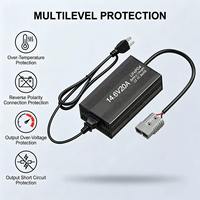 Chargeur de batterie au lithium LiFePO4 14,6 V avec boîtier en aluminium de qualité supérieure pour chariots de golf, camping-cars, bateaux et moteurs de pêche à la traîne 12 V 20 A 100 Ah 200 Ah