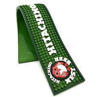 Tapis de bar antidérapant en silicone PVC tendance été, plateau en caoutchouc étanche personnalisé pour bière et boissons avec logo