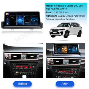 Mookaka 12,3 pulgadas Linux inalámbrico CarPlay pantalla para BMW 3 Series E90 E91 E92 E93 2005-2012 Audio coche Radio GPS DSP - Product Image 2