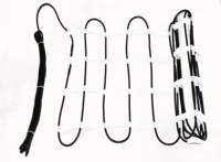 Câble chauffant flexible pour la fonte de neige 230/400V, gaine fluorée, température max. 105°C, garantie 10 ans pour routes/rampes/terrains de stationnement extérieurs