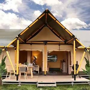 Tente de glamping de luxe personnalisée en toile colorée, imperméable, quatre saisons, en fibre de verre/carbone, pour hôtel et extérieur - Product Image 1