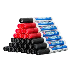 Canetas marcador de quadro branco apagáveis, fonte de fábrica, preto, vermelho, azul
