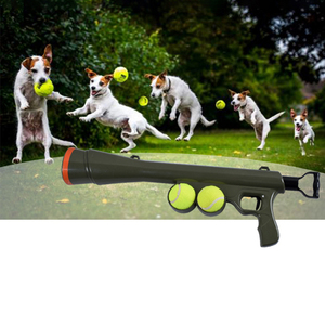 Lanciatore automatico di plastica per cani con pistola da Tennis per animali domestici attrezzature per allenamento all'aperto per agilità giocattolo per gatti e cani - Product Image 1