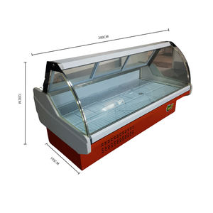 2m supermercato a temperatura singola di lusso Deli Cabinet orizzontale Freezer vetrina vetrina completa per gastronomia - Product Image 2