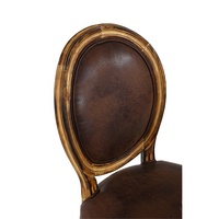 5KS24501-29 Kd Meubles de maison, chaise moderne à dossier haut en bois massif brun, très vendue, pour mariage, salon et parc