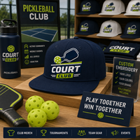 Gorra Snapback de Lote Pequeño con Visera Recta y Gráfico de Pala, Envío Rápido para Vendedores del Estilo de Vida Pickleball con Parche Personalizado