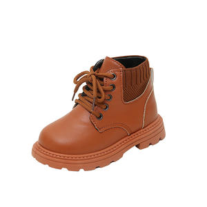 Botas de Estilo Británico para Niños y Niñas, Primavera-Otoño 2025, Suela Blanda, Cuero Sintético Corto, Color Sólido - Product Image 4