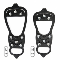 Crampons antidérapants pour chaussures, pointes en acier inoxydable pour la marche, la randonnée et la pêche sur neige