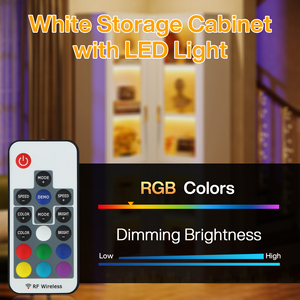 Tủ sách cao 70.9 "với tủ trưng bày Kệ sách 5 tầng hiện đại với 4 cửa Acrylic Tủ lưu trữ góc hình chữ L - Product Image 5