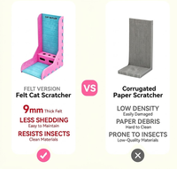 Griffoir vertical en forme de L pour chat, en feutre durable, résistant à l'usure, non-déchirable, jouet interactif pour chats