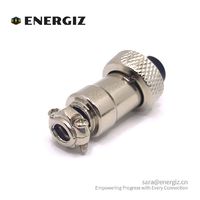 Conector hembra M12 Aviación recta GX12 Enchufe de tipo estándar de 7 pines para conectores circulares
