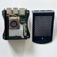 Grosir Raspberry Pi 5 Case aluminium Aloi pembuangan panas kompatibel dengan Heatsink resmi