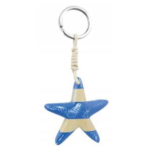 Llavero de cristal con forma de estrella de mar, accesorio sin caja - Product Image 1