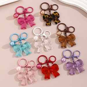Korean 3D Bubble <b>Bead</b> Acrylic Alloy Transparent Bow Keychain Pendant Candy Color Bag Decoration - Product Image 2