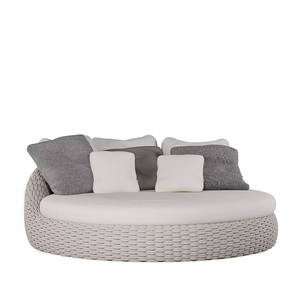 Daybed Personnalisé Corde Tissée à la Main Cadre Alu Coussin Séchage Rapide Resort Villa Piscine Projet OEM - Product Image 6