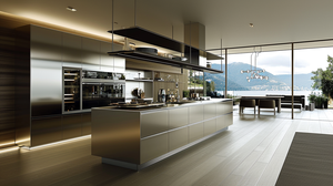 Mobili per la Casa dal Design Moderno, Armadio Modulare in Acciaio Inossidabile di Alta <span class=keywords><strong>Qualità</strong></span> con Lavello per Cucina - Product Image 2
