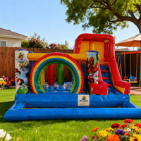 Toboggan gonflable commercial pour locations événementielles, combo rebondisseur robuste pour événements intérieurs/extérieurs pour enfants