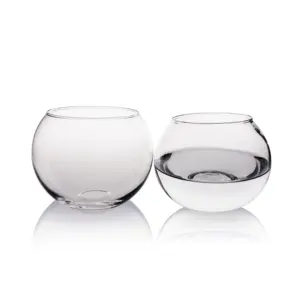 出厂价格圆形可堆叠透明圆形立方体中型装饰花瓶玻璃