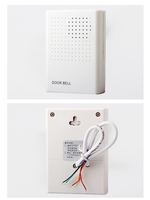 Sonnette filaire électrique mini puissante 12V DC à 2/3/4 lignes pour chambre d'hôtel, avec sonnerie musicale Ding Dong, blanche, 90dB, facile à installer