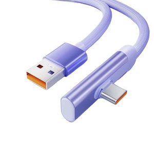 Câble plat Type-C à angle droit 1M 2M 3M, charge rapide, transfert de données pour Android, Apple, Huawei, PD60W - Product Image 1