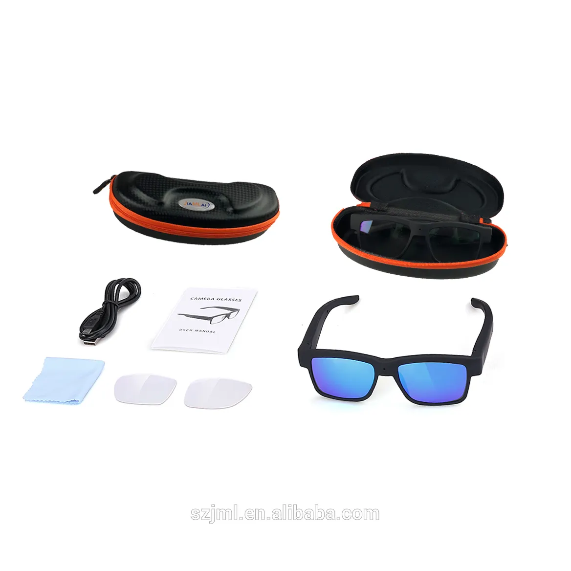 1080P HD camera glasses wireless Bt sunglasses photography sports headset smart glasses