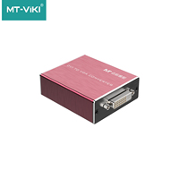 Convertidor profesional de señal DVI a VGA con caja de aluminio roja, multiplicador de señal HD sin pérdidas para múltiples monitores de portátiles