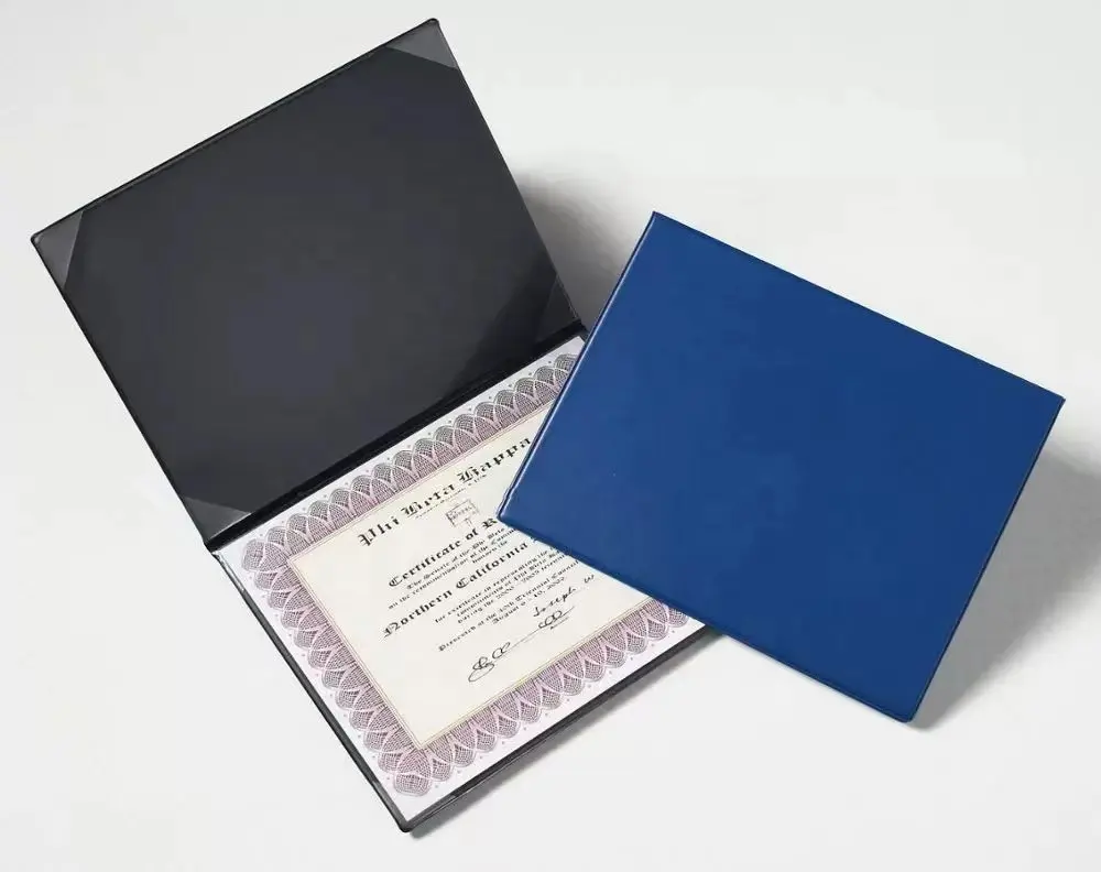 Printable Logo Paper Certificate Holders Contract Holders PU Imitation Leather Graduation Certificate Cases
