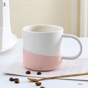 Tasses en porcelaine personnalisées à pois colorés, haute valeur esthétique, style coréen, cadeau de café pour couple, compatibles micro-ondes - Product Image 4