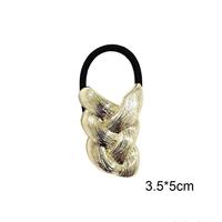 Japanisch-koreanischer Stil Hochelastisches Haargummi Einfarbiger Legierungs-Kreuz-Haarring Vintage Einfaches Elastisches Haarband Spiralförmige Haargummis