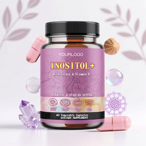 Integratore di Inositolo in Capsule con Vitamina D3 e Folato per l'Equilibrio Ormonale, la Fertilità Femminile e la Salute della Pelle, per Adulti Vegetariani - Product Image 1