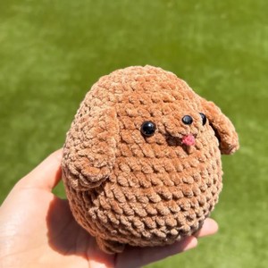 Venta al por mayor de hilo de algodón hecho a mano perro juguete lindo ganchillo Mini cachorro juguete para regalos de bebé Peluche de punto Mini animales Juguetes - Product Image 4