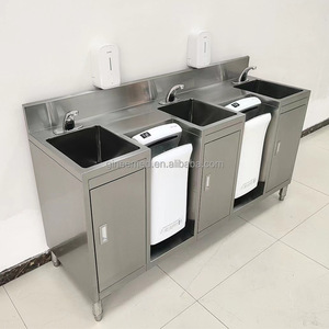 Ginee y tế ba-kiểm soát rửa lưu vực thép không gỉ Bệnh Viện Phẫu Thuật rửa lưu vực y tế lưu vực Bồn Rửa Nhà Máy Giá - Product Image 1