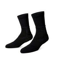 Chaussettes de course à compression épaisses pour hommes, anti-ampoules, coussinées, chaussettes de basketball, fourniture ODM, évacuation de l'humidité, sans coutures