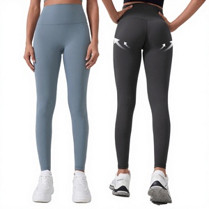 Women's Solid Full Length High Waist Breathable Quick Dry Spandex/<b>Nylon</b> <b>Leggings</b> for Sports Active Workout Gym Athletic Yoga - Product Image 2