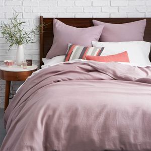 Llegadas funda de almohada nórdica satinada juegos de sábanas de lino francés ampliamente utilizados calidad Superior 2025 nuevo suministro tejido moderno sólido - Product Image 4