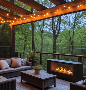 <span class=keywords><strong>Chimenea</strong></span> <span class=keywords><strong>Eléctrica</strong></span> Decorativa de 100CM para Sala de Estar, con Vapor Atomizado 3D, Simulación de Llama, Humidificador, Estilo Leña - Product Image 4