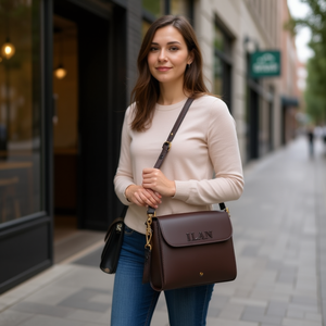 Tracolla in Pelle Ilan 60cm Set Bicolore per Accessori Borsa - Product Image 3