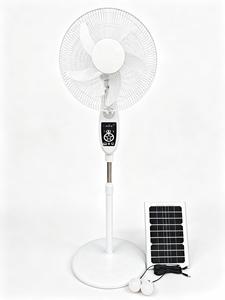 Minimalist White High Quality Solar <b>Fan</b> Two Solar Usb Rechageable <b>Fan</b> With Light - Product Image 1