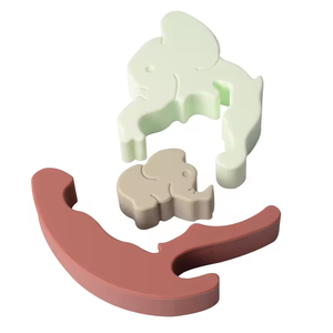 Prodotti per bambini per bambini Desktop da gioco Balance altalena giocattolo per bambini elefante puzzle in silicone giocattolo impilabile - Product Image 6