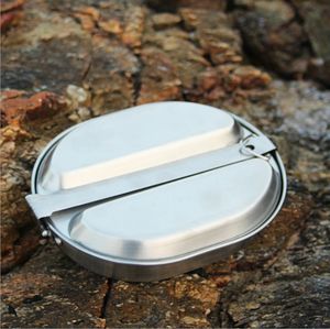 Boîte à lunch en acier inoxydable de 920 ml pour pique-nique, chasse, sports, voyage, combat, cuisine en plein air, camping, chauffage, style américain - Product Image 2