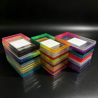 Plaque de protection arrière en TPU à paillettes dégradées 35pt pour cartes gradées, avec plaque acrylique transparente pour cartes PSA