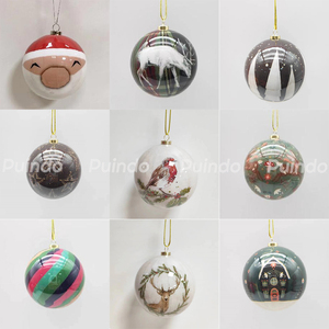 Boules de Noël personnalisées avec logo, ornements de Noël en plastique personnalisés, boule de Noël avec impression de motifs - Product Image 4