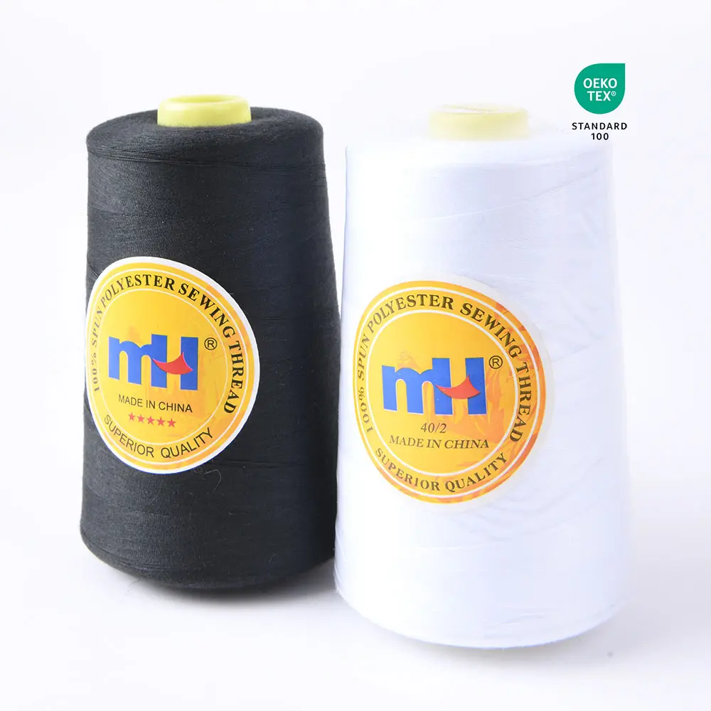 Bán Buôn Nhà Máy Mh May Chủ Đề Nguồn Cung Cấp 40/2 5000yds 100% Spun Polyester May Chủ Đề Cho Hàng May Mặc