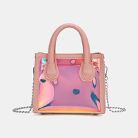 Sac à bandoulière de grande capacité avec fermeture à glissière en métal PU à la mode de couleur magique sac à main portable